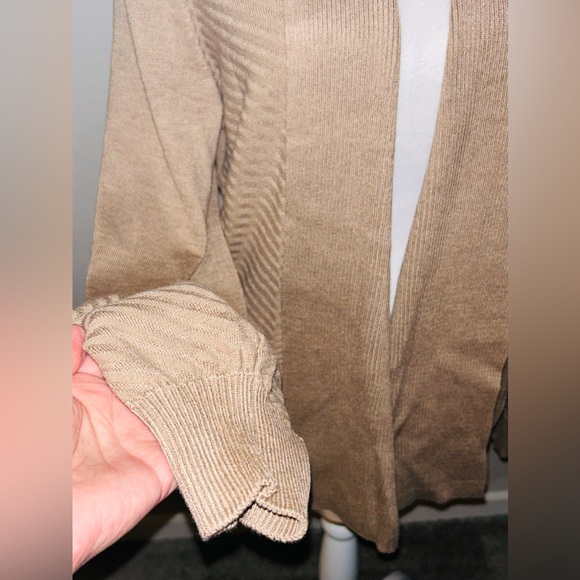 NEW 89th Madison Open Front Tan Cardigan‎ Sweater Caramel Heather Sz Medium NWT - Picture 11 of 14
